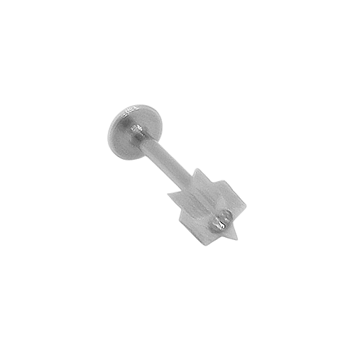 Piercing Labret Engrenagem Pedra Crystal Aço 316L